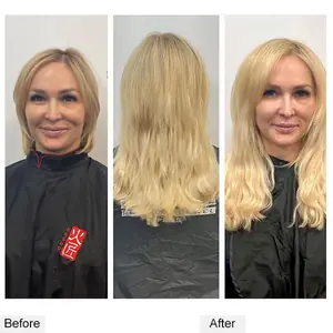 Before and after: short blonde bob to long blonde extensions